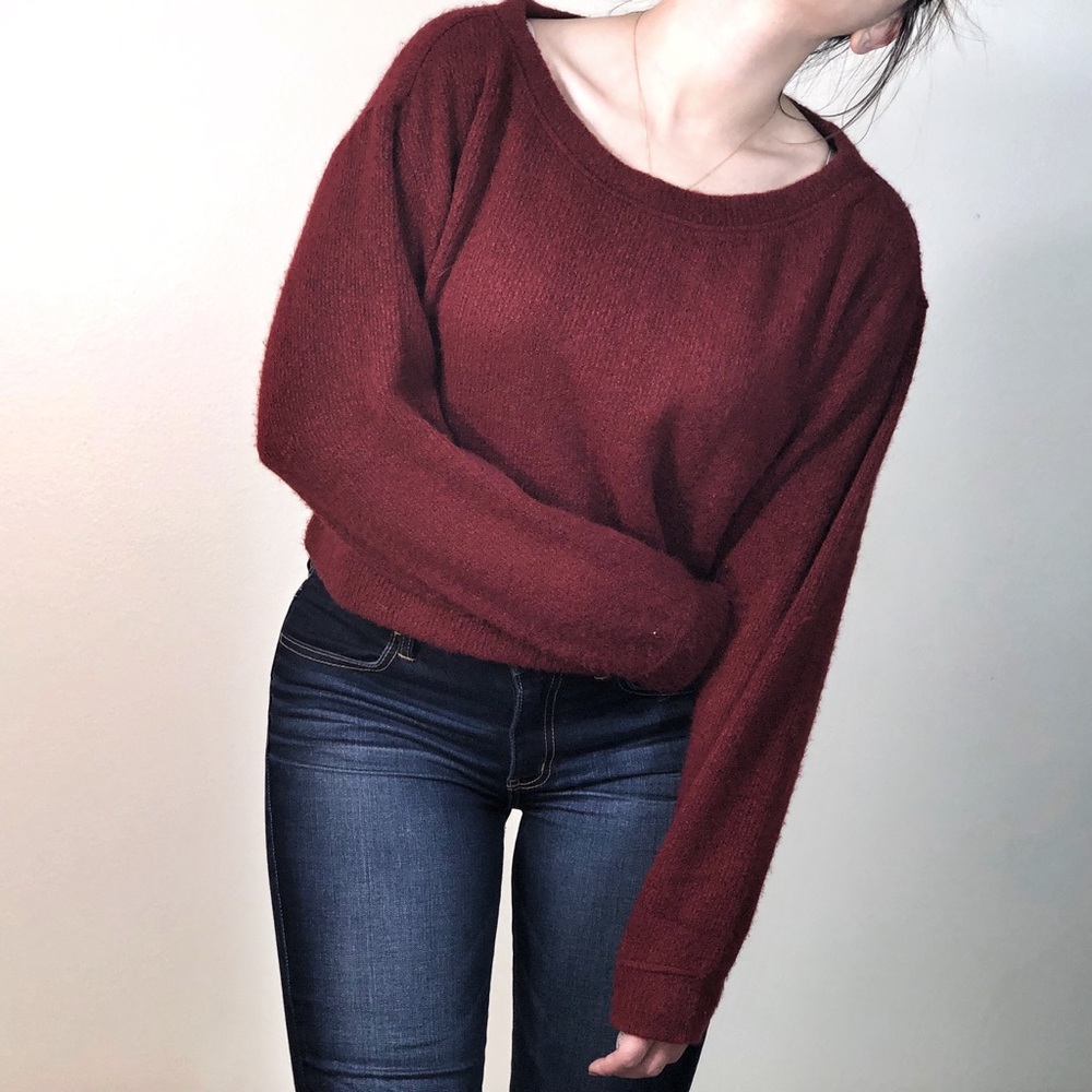 Wine Pullover Sweater